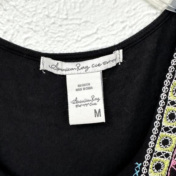 American Rag Black Embroidered Tank Top - Picture 8 of 9